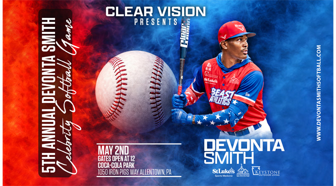 5th Annual DeVonta Smith’s Celebrity Softball Game Set for May 2nd at Coca-Cola Park!