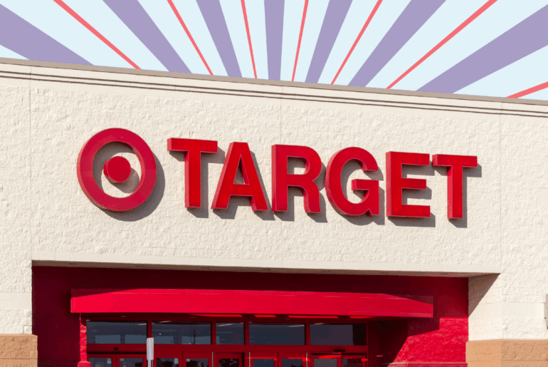 Target store with colorful background