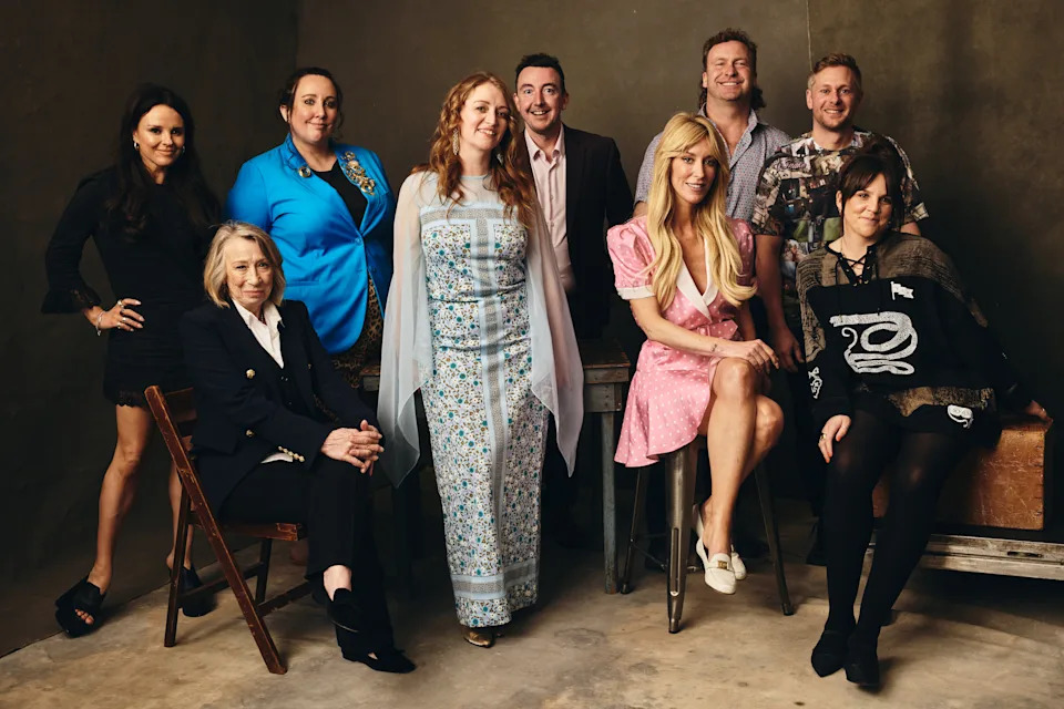 AUSTIN, TEXAS - MARCH 13: (L-R) Emma Hunter, Robin Duke, Sharlene Kelly, Jenna MacMillan, Bill Lundy, Susan Kent, Dan Petronijevic, Kevin A Fraser and Melani Wood of 