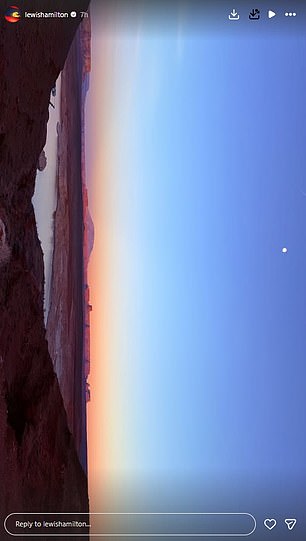 Meanwhile Liam shared an incredible picture of the craters at sunset