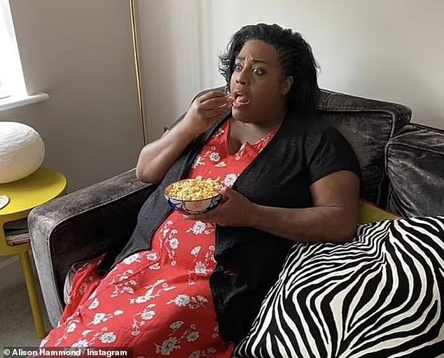 When it comes to food, Alison shared an insight into what she eats in a typical day but revealed she doesn't restrict herself (pictured in 2021)