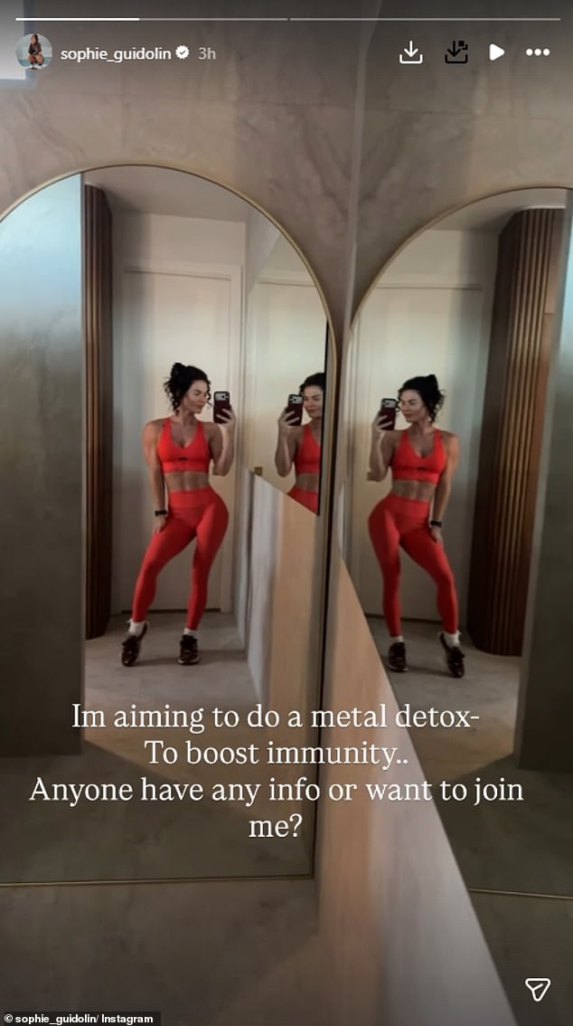 Scandal-prone fitness influencer Sophie Guidolin, 36, has once again raised eyebrows, this time for promoting a controversial new wellness trend - heavy metal detoxing