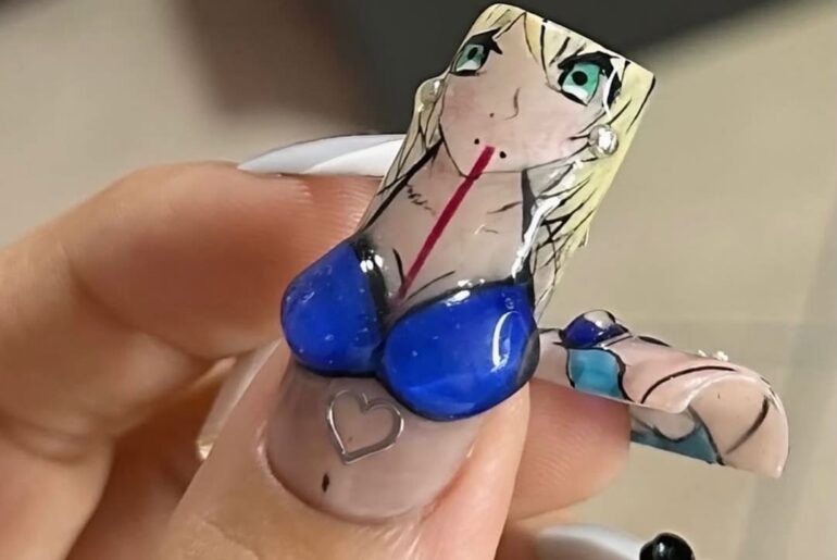 Manga boobs and cybersigilism: Nail art is entering its maximalist era