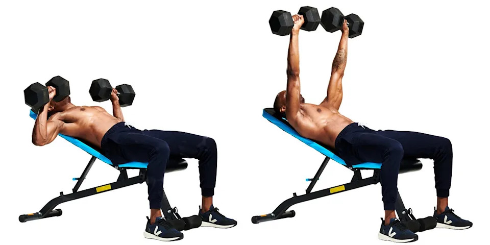 dumbbell incline press