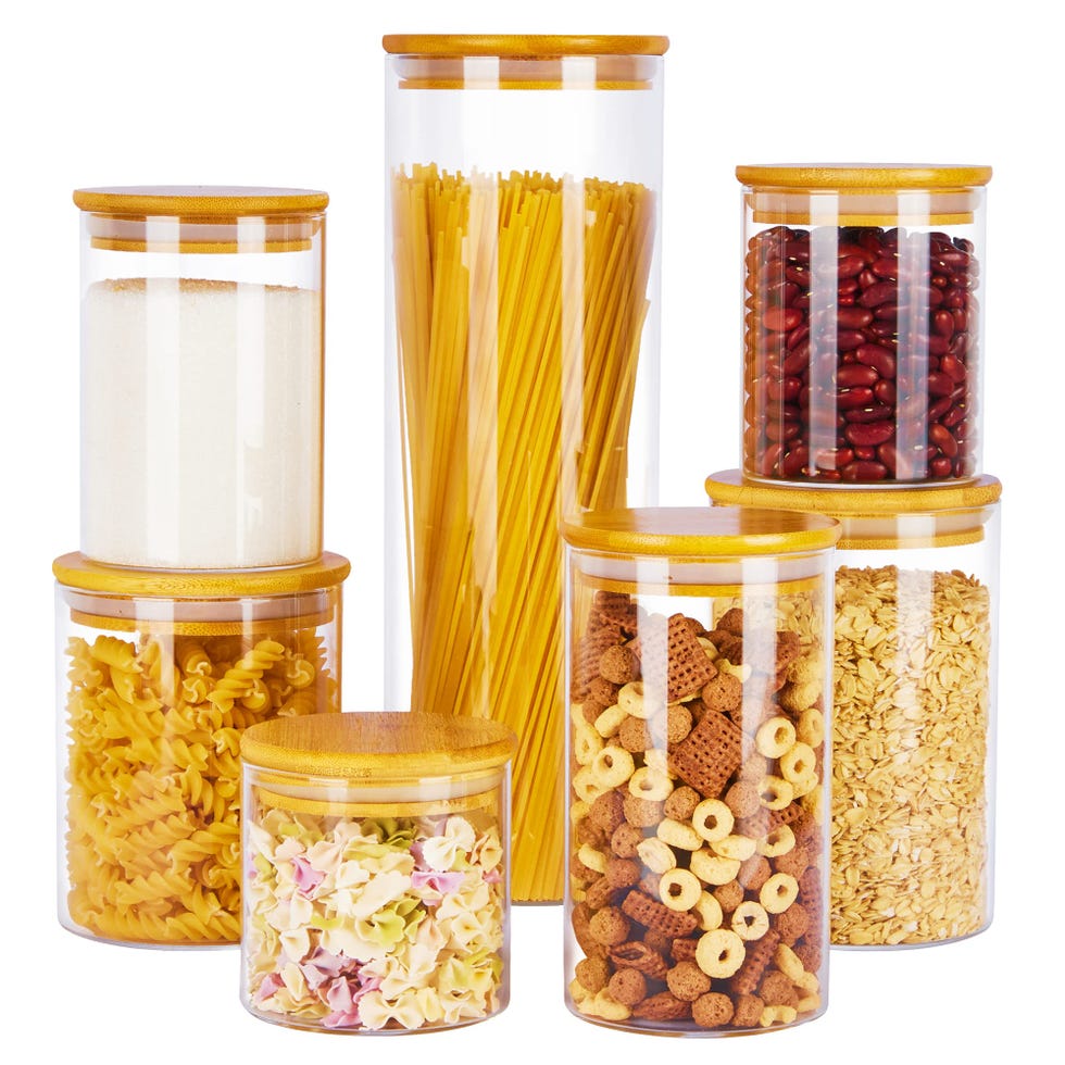 Glass Food Storage Jars, 7 Pack 