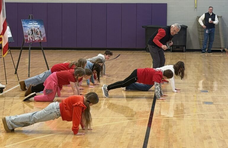 Jim Tressel Coaches Berkshire Students about Fitness