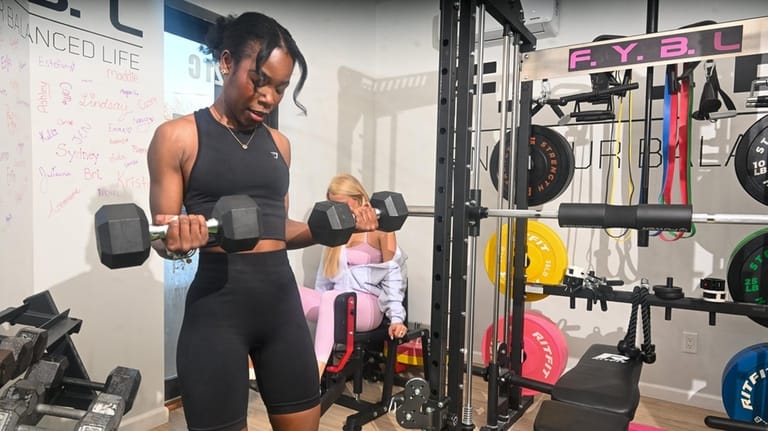 Marie Gousse, of Northport, trains at Find Your Balanced Life...