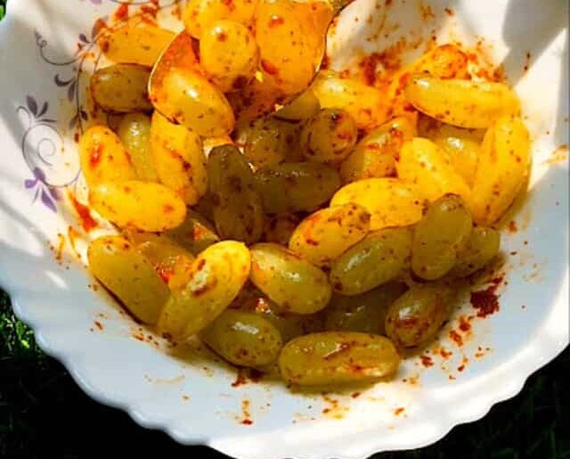 Healthy Green Grapes Chaat Snack Packed With Vitamin C And Spicy Flavours