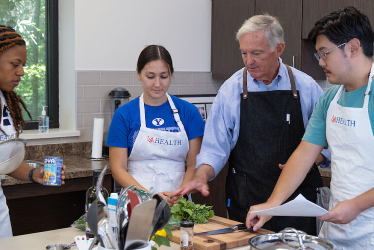 Medical students in teaching kitchen data-lightbox='featured'