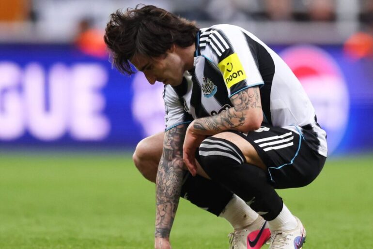‘Fingers crossed’ - Newcastle share fitness update on Sandro Tonali ahead of Champions League clash with Barcelona as Italian’s absence from Chelsea win is explained