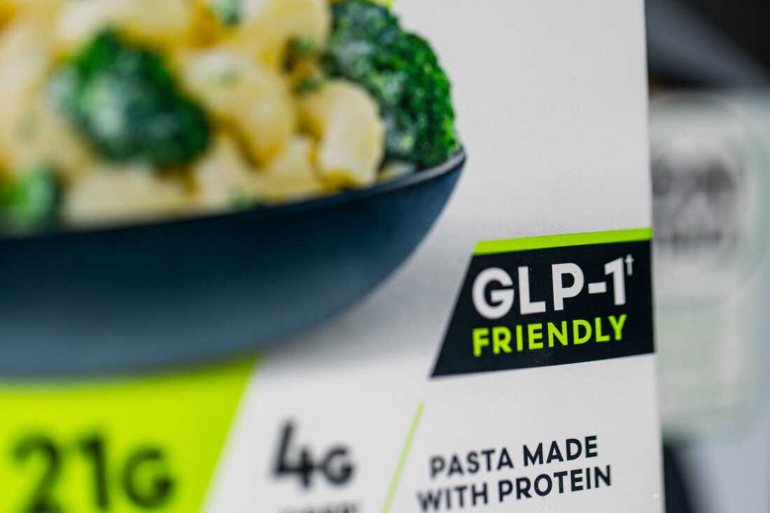 The "GLP-1 Friendly" label is shown in a close up.