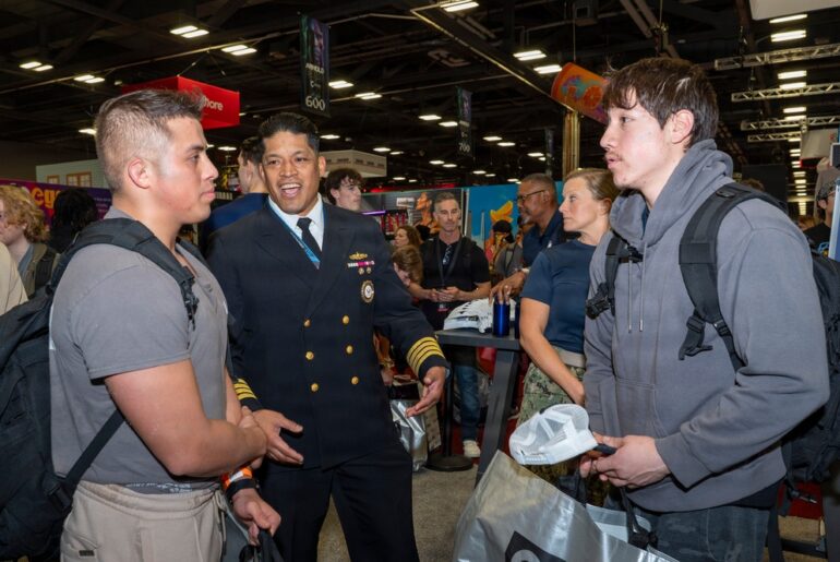 Navy Recruiters Pump Up for the Arnold Sports Festival
