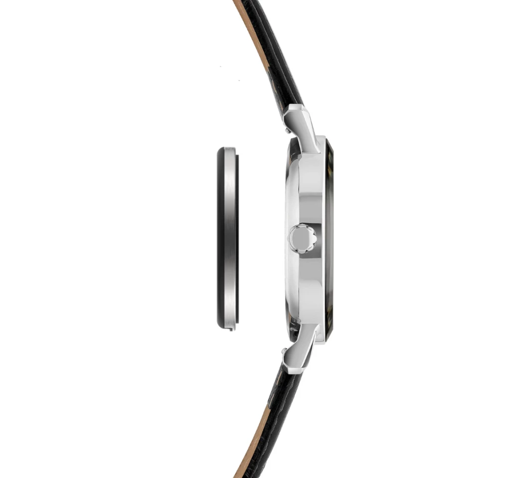 The Heir is just 3 mm thick and weighs less than 0.2 oz, which means it shouldn't add too much bulk to your preferred watch