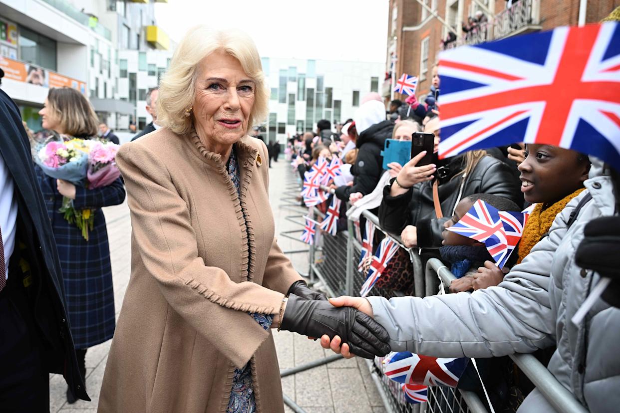 Queen Camilla on February 18, 2026Credit: Getty