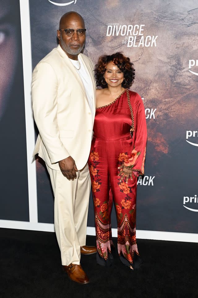 Jeffrey Winston and Debbi Morgan at Prime Video's 'Tyler Perry's Divorce in the Black' Premiere on July 8, 2024, in New YorkCredit: Shutterstock