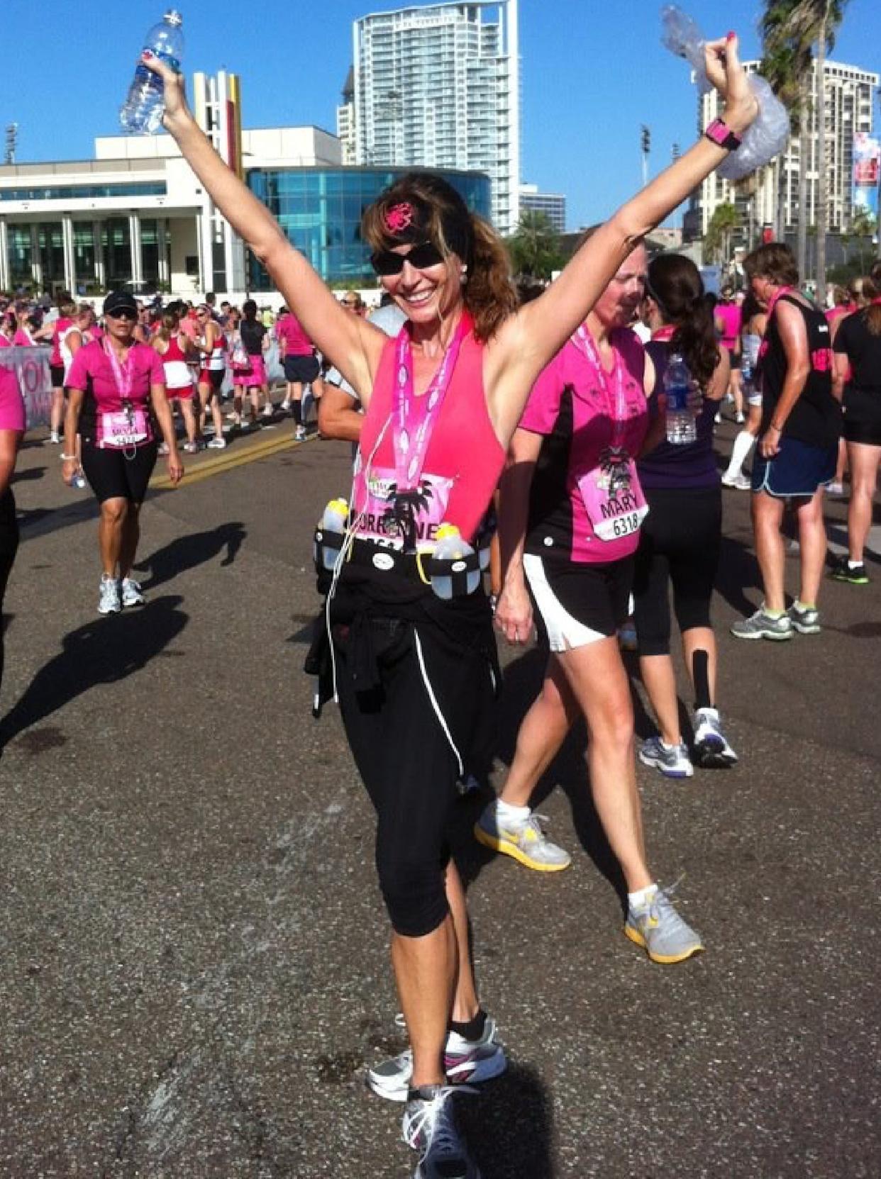 Lorraine C. Ladish doing a half-marathon
