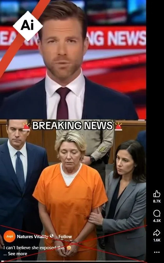 <span>Screenshot of a Facebook reel captured on March 20, 2026</span>