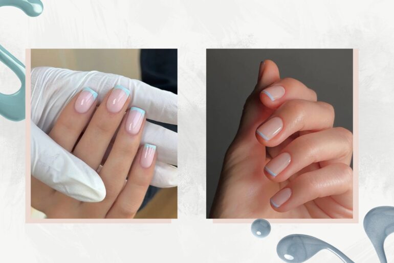 All the chicest manicures have blue French tips this spring