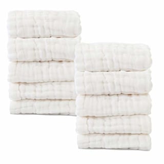 Mukin Natural Cotton Baby Muslin Washcloths