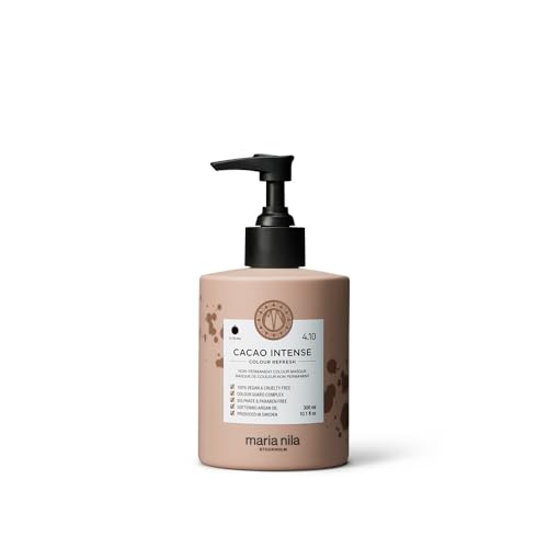 Maria Nila Colour Refresh, Cacao Intense 10.1 Fl Oz, Brown Hair Mask, Semi-Permanent Pigments, 100% Vegan & Sulfate/paraben Free