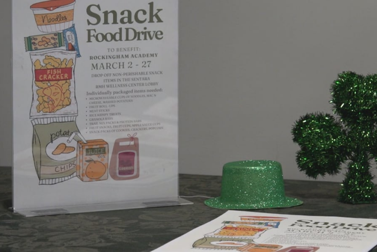 Rockingham Academy, Sentara RMH Wellness Center host snack food drive