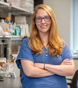 Kaitlyn DeMeulenaere, a student in the Driskill Graduate Program in Life Sciences (DGP).