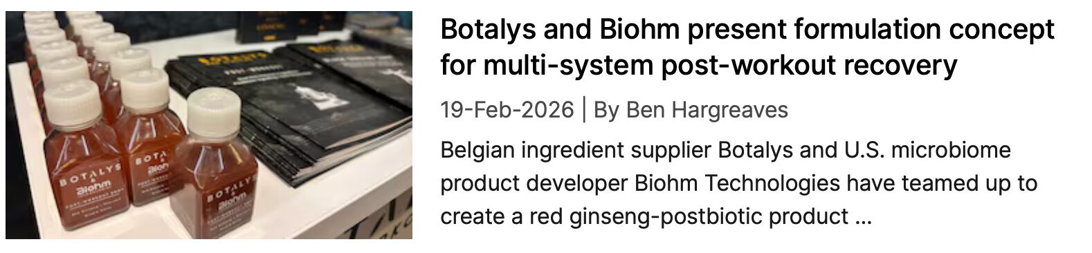 Botalys & Biohm coverage