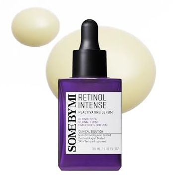 Some by Mi Retinol Intense Reactivating Serum 30 ml – Retinol Bakuchiol & Niacinamide Serum for Anti‑aging & Pore Minimizer– Vegan Glass Skin Korean Skincare With Hyaluronic Acid Hydration