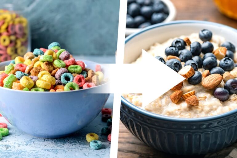 Easy swaps to avoid ultra-processed foods for breakfast, lunch and dinner