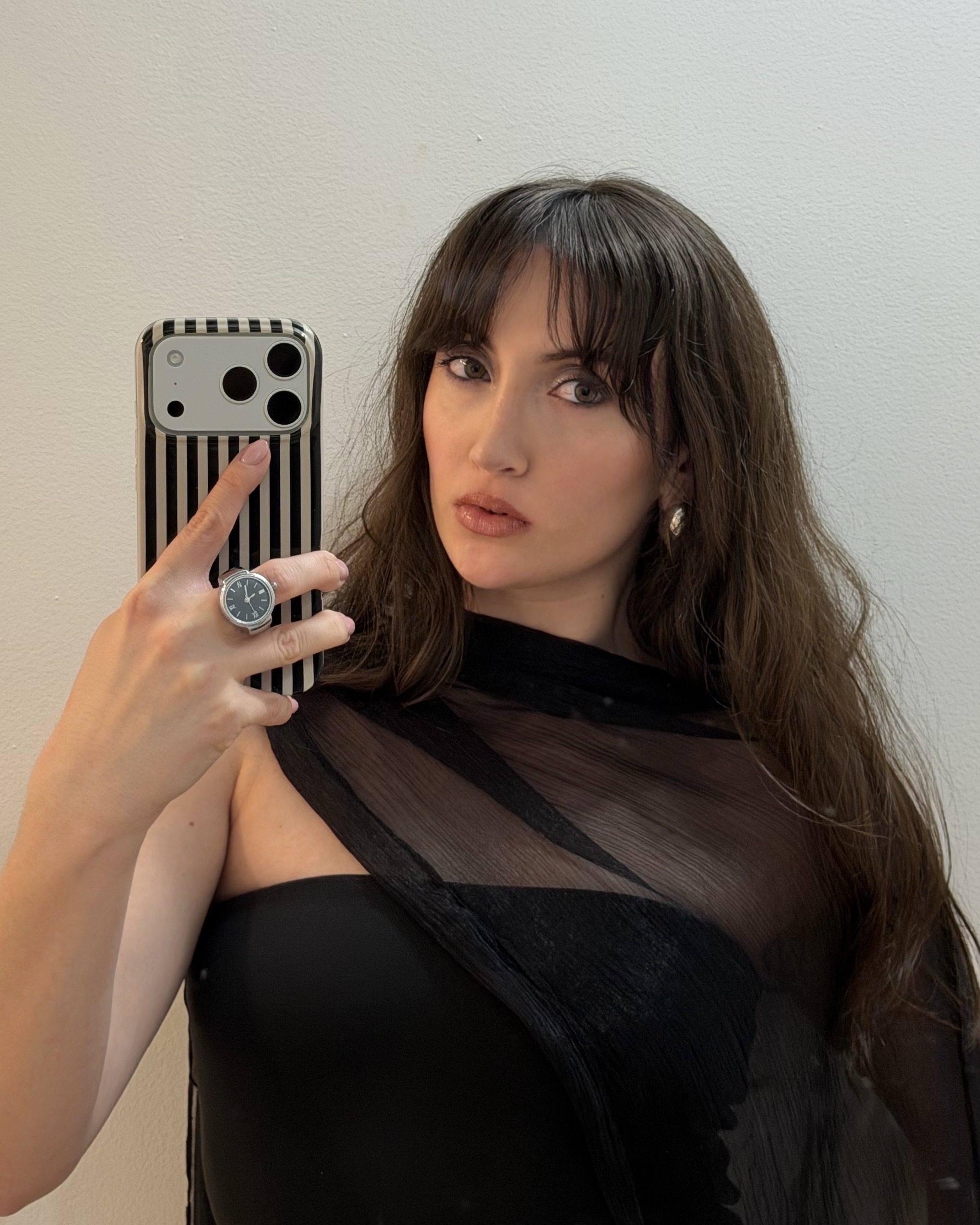 Alyssa Brascia wearing the Patrick Ta Major Skin Soft Blur Brightening Hydrating Concealer after several hours.