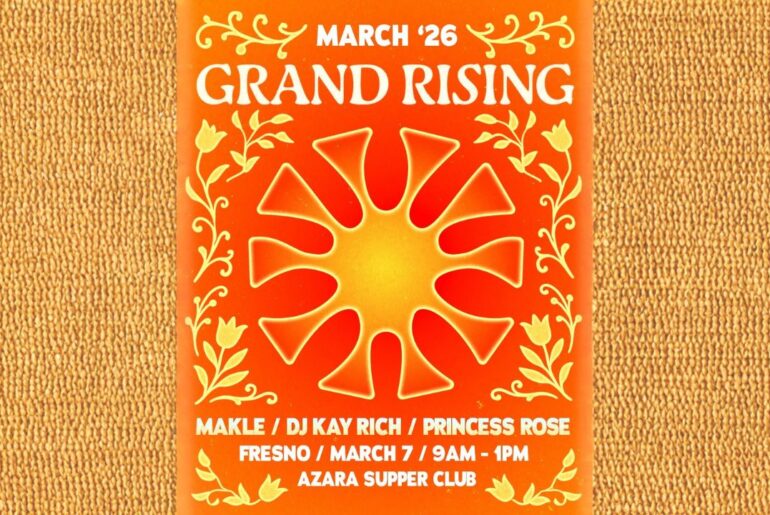 Grand Rising's fourth alcohol-free day party returns Saturday, March 7, 2026, with free group runs, wellness vendors, and sober community celebration in Fresno. (Grand Rising)
