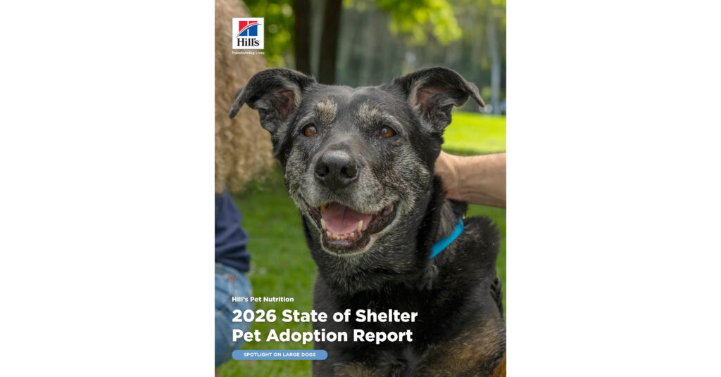 NEW REPORT FROM HILL'S PET NUTRITION FINDS LARGE DOGS FACE DISPROPORTIONATE BARRIERS TO ADOPTION