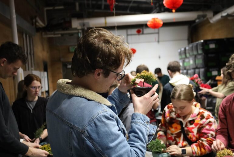 DIY Bonsai Night plants wellness in students' minds