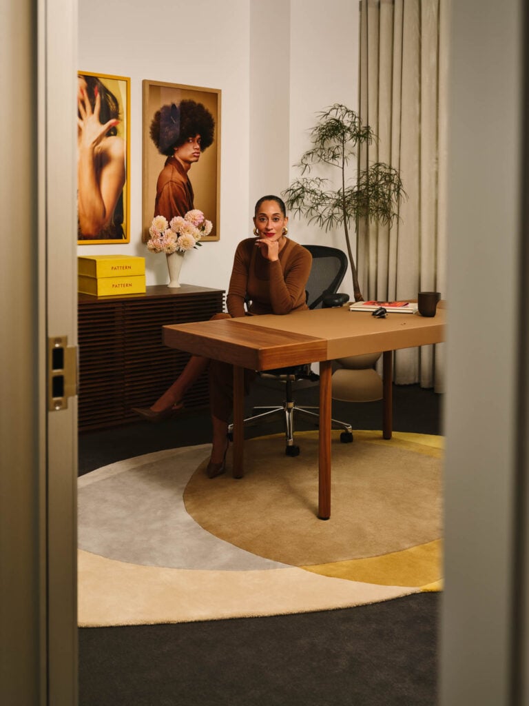 tracee ellis ross at her desk