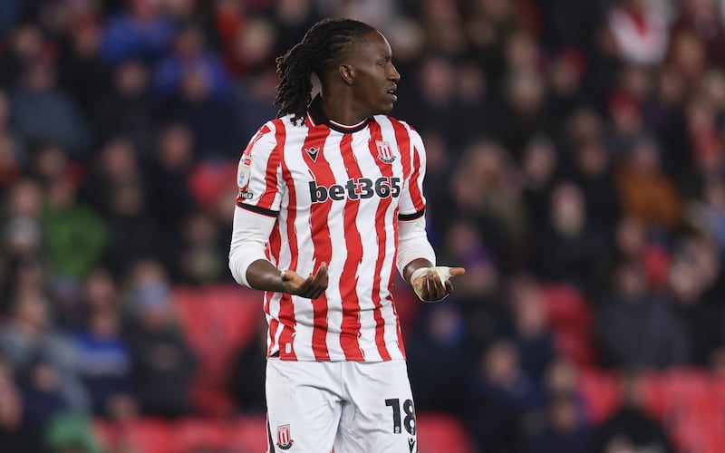 Bosun Lawal of Stoke City may be making his debut with the Republic of Ireland squad in Prague. Photograph: Nathan Stirk/Getty Images