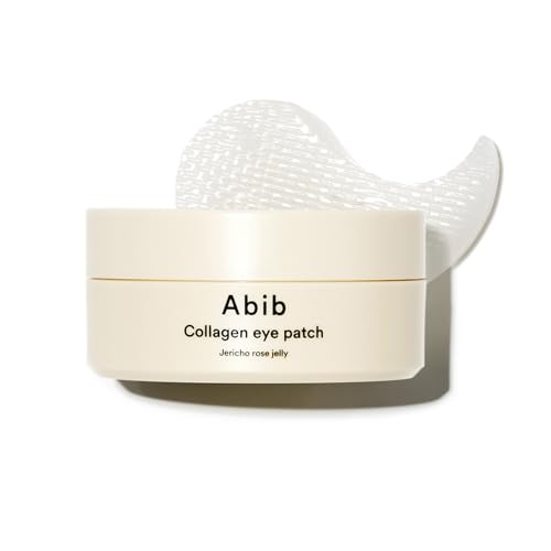 Abib Collagen Peptide Eye Patches for Wrinkles & Fine Line With Jericho Rose Jelly, 60 Count, Korean Skin Care