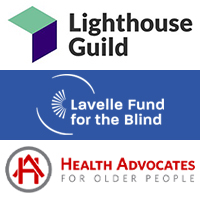 Lighthouse Guild, Lavelle Fund for the Blind and Health Advocates for Older People logos