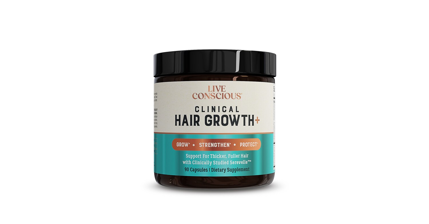 Live Conscious® Launches Clinical Hair Growth+ Supplement Featuring Serevelle™, Clinically Shown to Increase Hair Density in 90 Days*