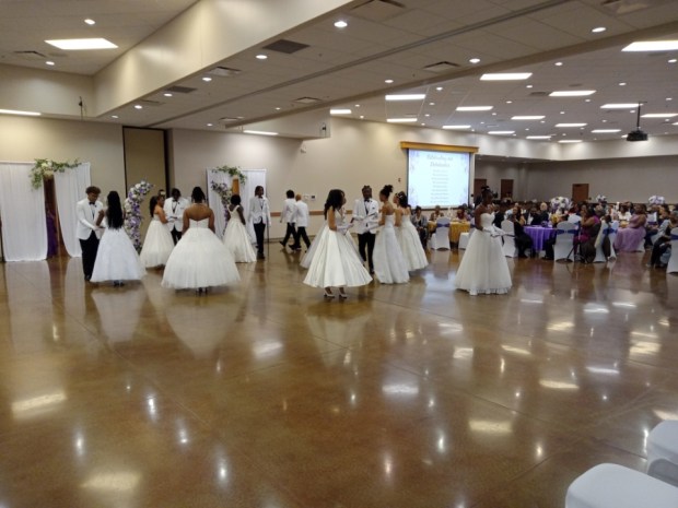 Debutants and escorts at the Vision of Beauty Cotillion. (Bob Stascak - For The Morning Journal)