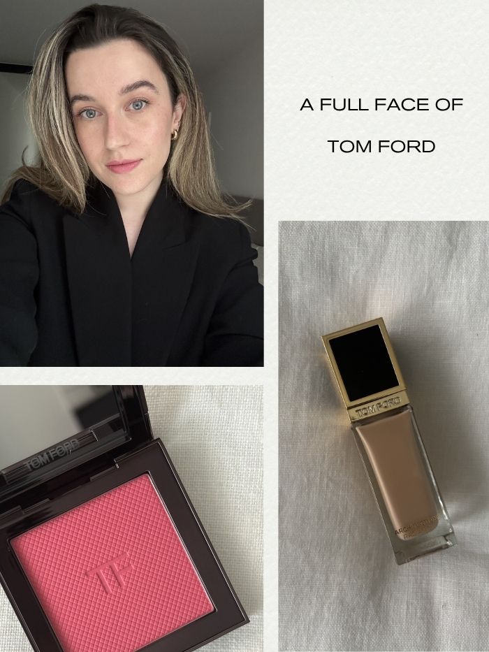 Deputy beauty editor Grace Lindsay testing a full face of Tom Ford makeup