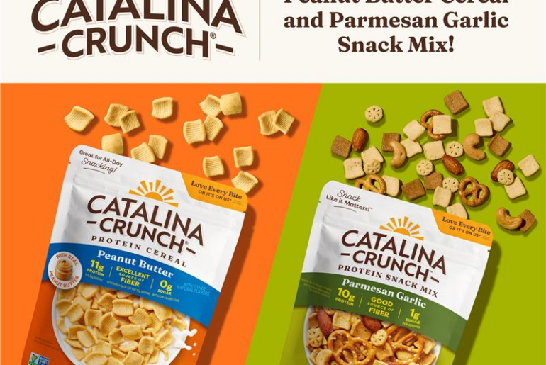 Catalina Crunch Introducing Peanut Butter Cereal and Parmesan Garlic Snack Mix!