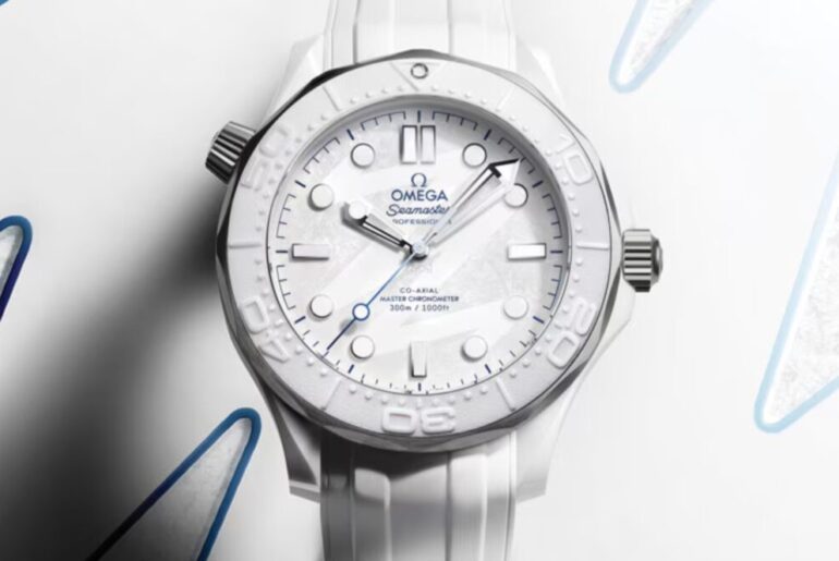 This Crisp New Omega Seamaster Is An Iced-Out Beauty