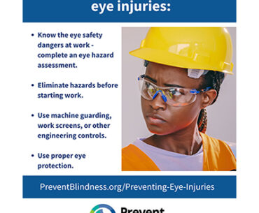 Prevent Blindness on workplace eye injuries