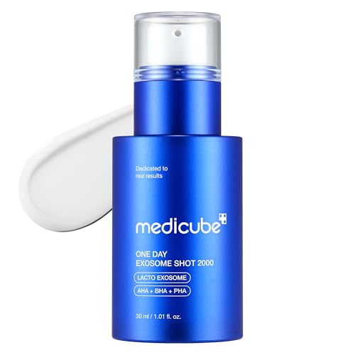 Medicube Exosome Shot Zero 2,000 Ppm Spicule Facial Serum | Liquid Skin Booster Serum | Exosome, Aha+bha+pha | Pore Care, Dead Skin Cells, Skin Texture | Korean Skincare, 1.01 Fl.oz