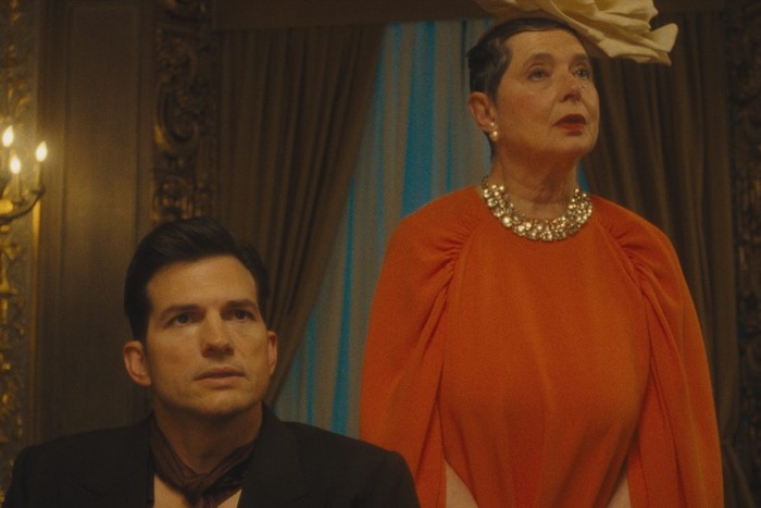 Ashton Kutcher as The Corporation, Isabella Rossellini as Franny Forst in The Beauty