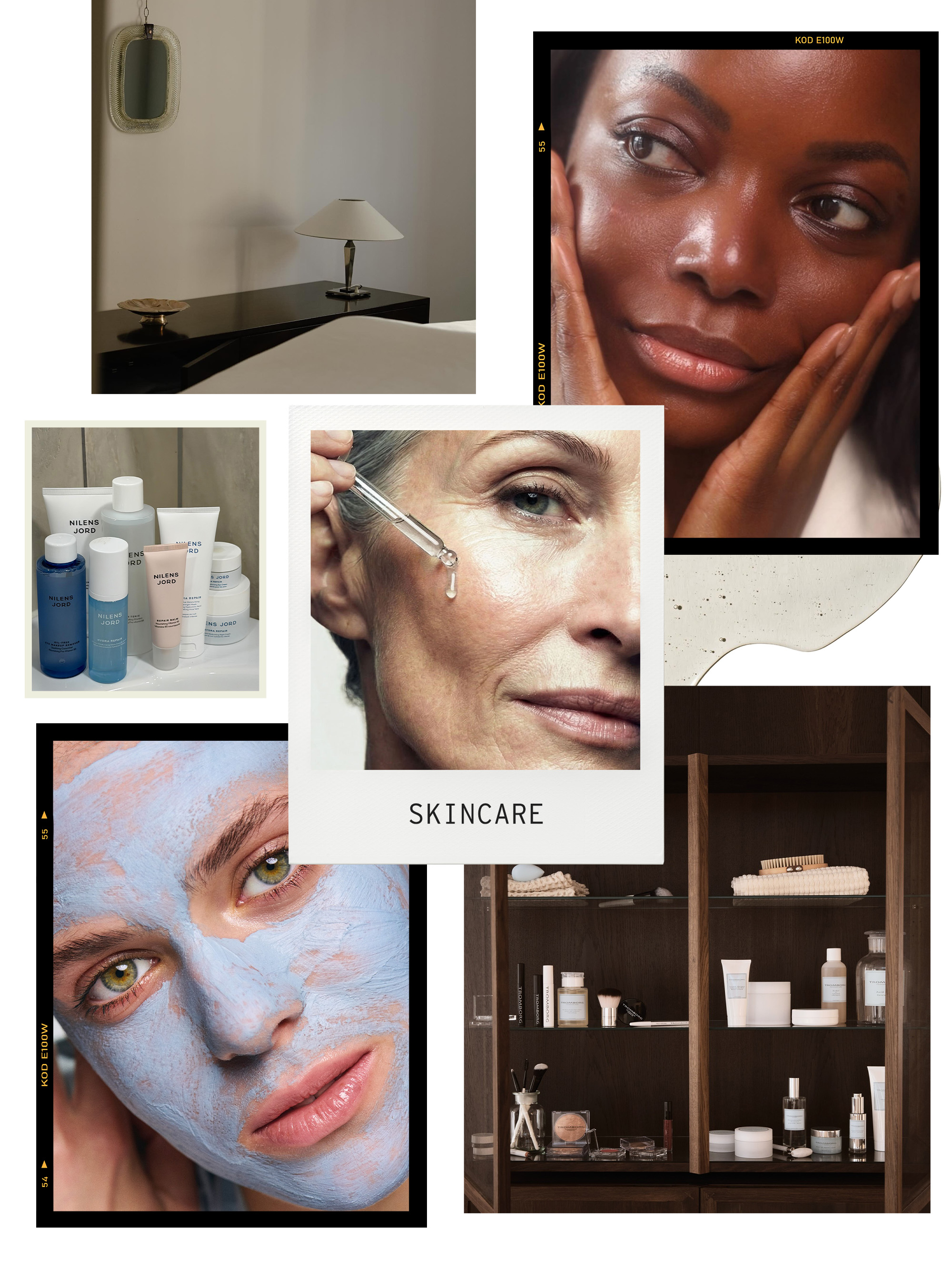 Photo collage of different Scandinavian Beauty Trends