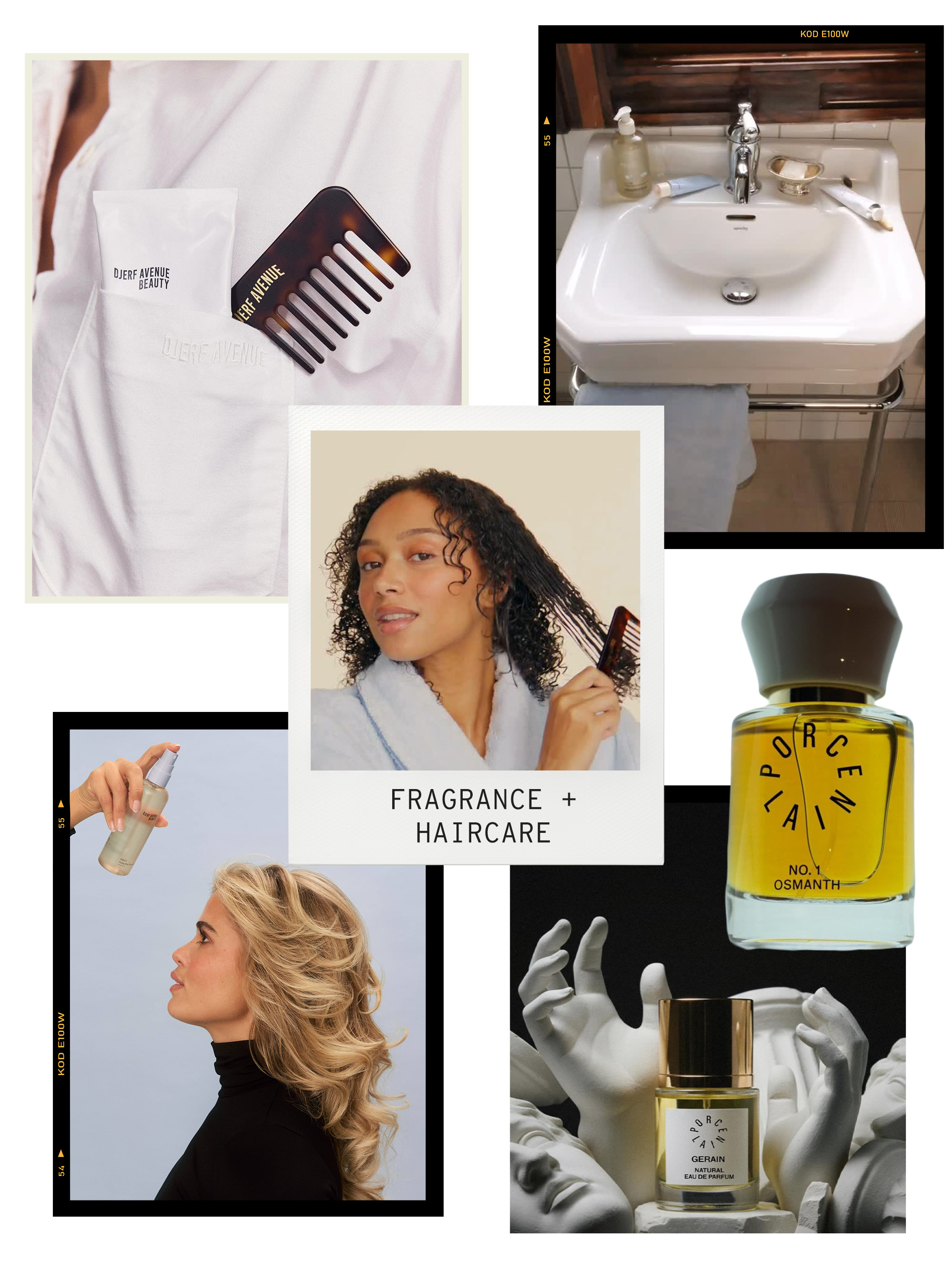 Photo collage of different Scandinavian Beauty Trends