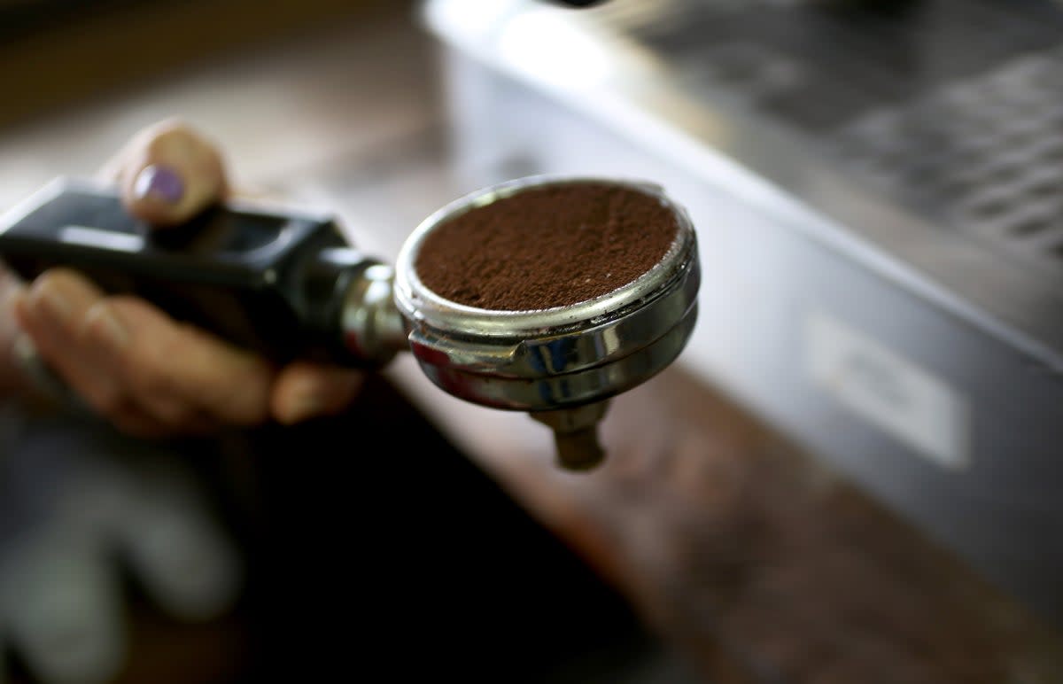 A scoop of espresso coffee (Getty)