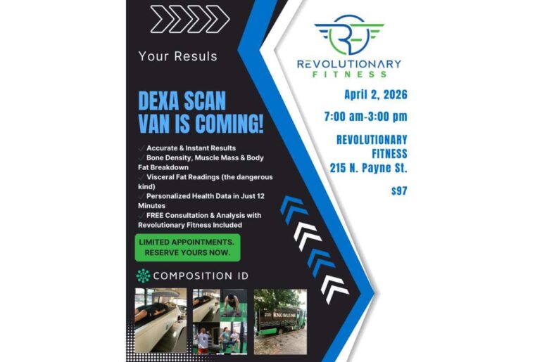 Get your DEXA Scan at Revolutionary Fitness Includes Customized Training and Nutrition Plan