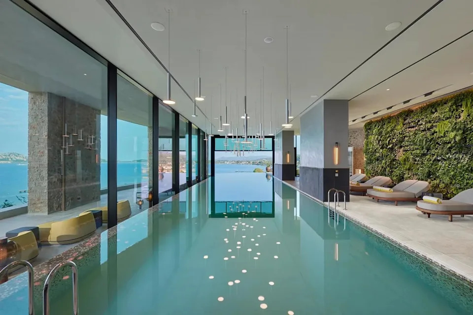 Award winning spa pool and treatment facilities at Mandarin Oriental Costa Navarino Greece